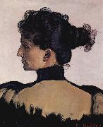 Ferdinand Hodler Portrat der Berthe Jacques, Frau des Kunstlers oil painting